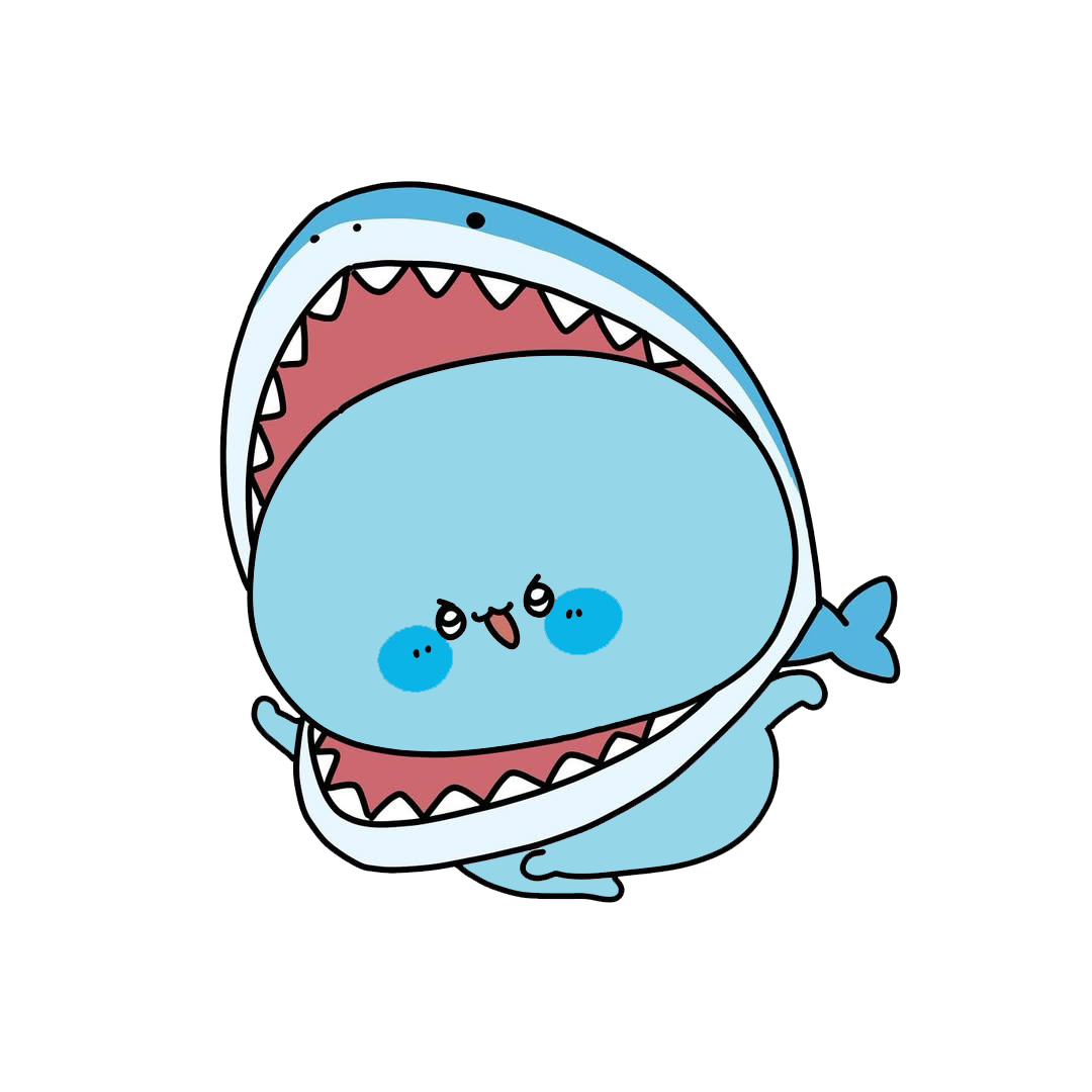 Asamimi in shark costume